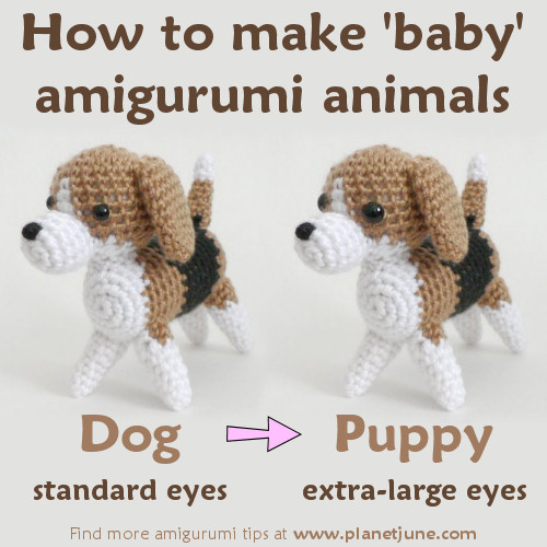 how to make 'baby' amigurumi animals, by planetjune