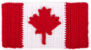crocheted Canadian flag by PlanetJune