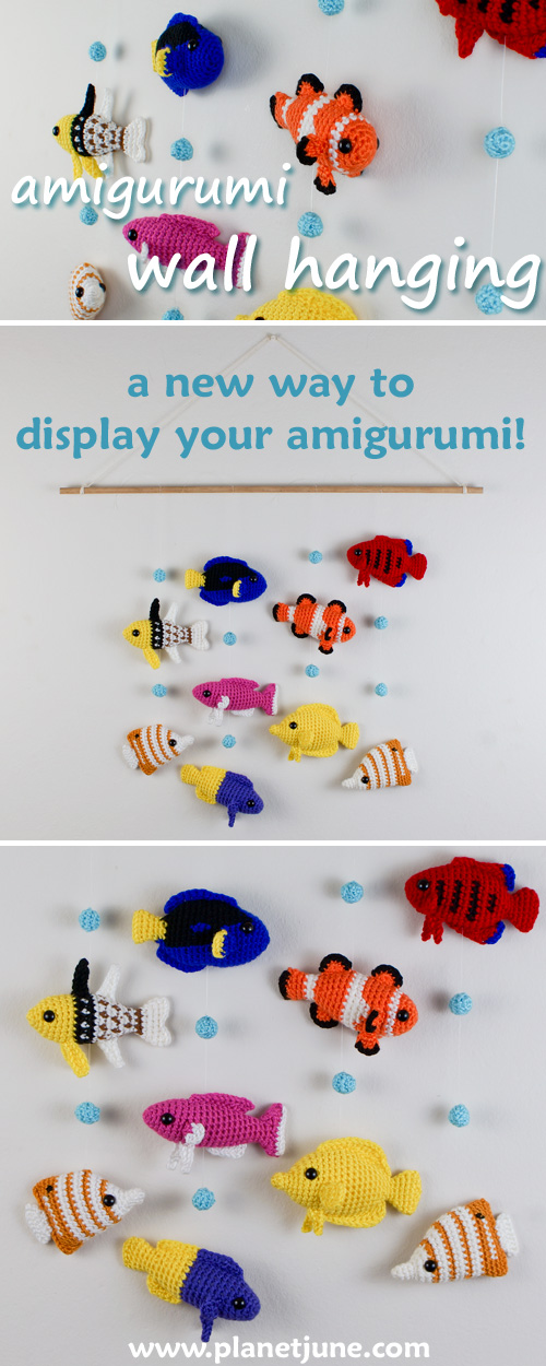 make an amigurumi wall hanging with this PlanetJune tutorial
