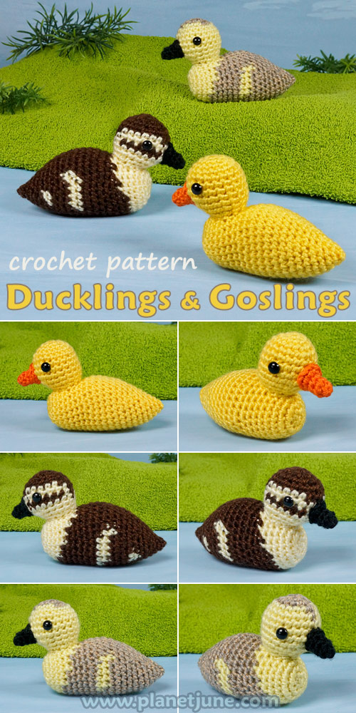 Ducklings and Goslings crochet pattern by PlanetJune