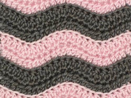 ribbed ripple crochet pattern by planetjune