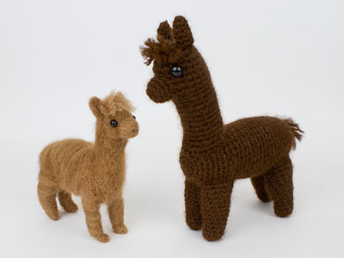 needlefelted alpaca and amigurumi Alpaca crochet pattern, by PlanetJune