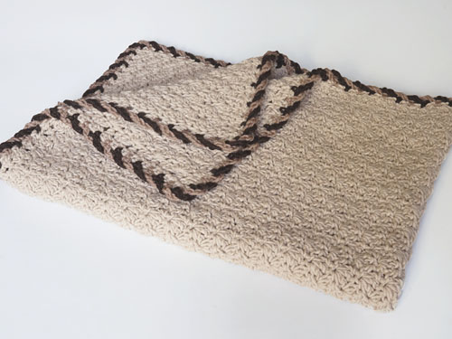 Twist-Trim Baby Blanket crochet pattern by PlanetJune