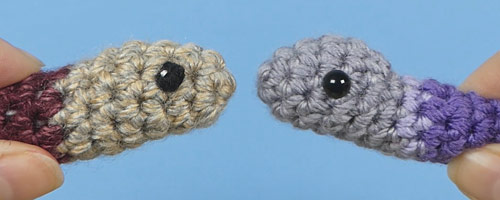 tiny yarn eyes for amigurumi by planetjune