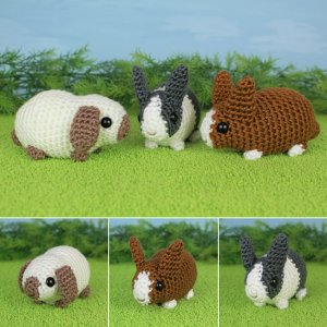 Baby Bunnies 2 - three EXPANSION PACK amigurumi crochet patterns