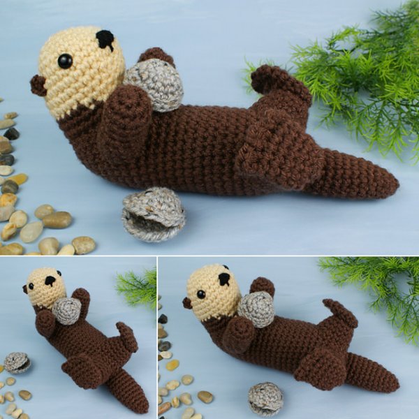 Sea Otter amigurumi crochet pattern - Click Image to Close