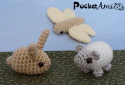 PocketAmi Set 2: Bunny Sheep Dragonfly amigurumi crochet patterns