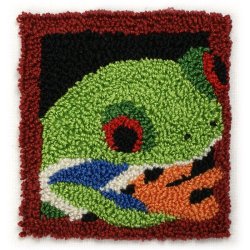 Punchneedle Embroidery Pattern: Red-Eyed Tree Frog (image for) Punchneedle Embroidery Pattern: Red-Eyed Tree Frog