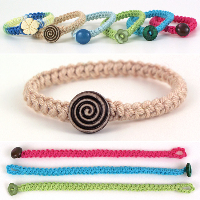 Crochet Braid Bracelet DONATIONWARE crochet pattern - Click Image to Close
