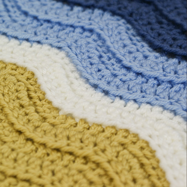 Ribbed Ripple/Turtle Beach blanket DONATIONWARE crochet pattern - Click Image to Close