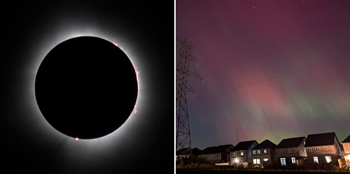 2024 skies: solar eclipse and aurora borealis