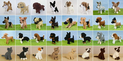 PlanetJune AmiDogs and AmiCats amigurumi crochet patterns