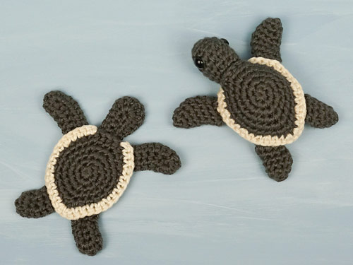 Baby Sea Turtle Applique crochet pattern – PlanetJune by June Gilbank: Blog
