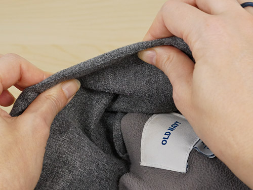 repadding a coat collar