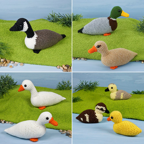 the complete duck and goose collection of crochet patterns by planetjune