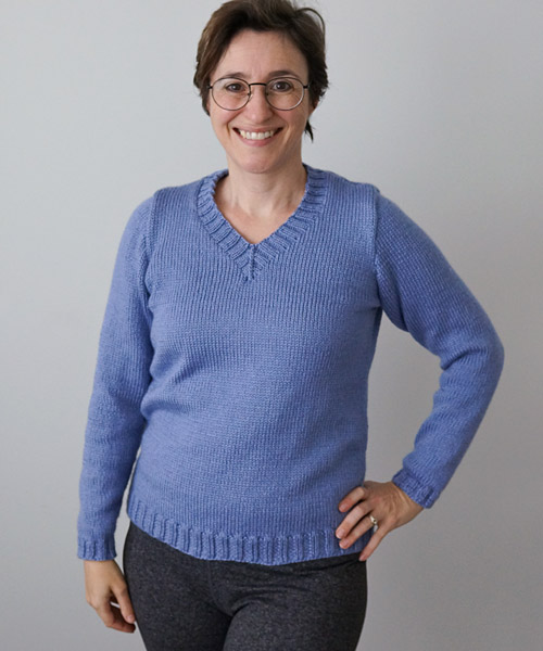 sweater knitted with an LK150 knitting machine