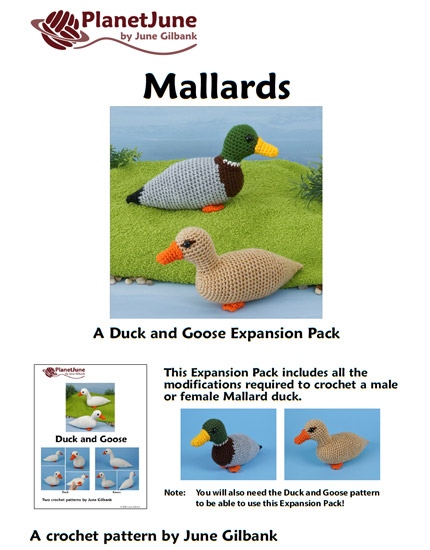 Mallards crochet pattern by PlanetJune