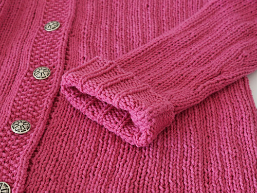 knit pink ribbed cardigan