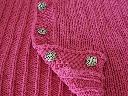 knit pink ribbed cardigan