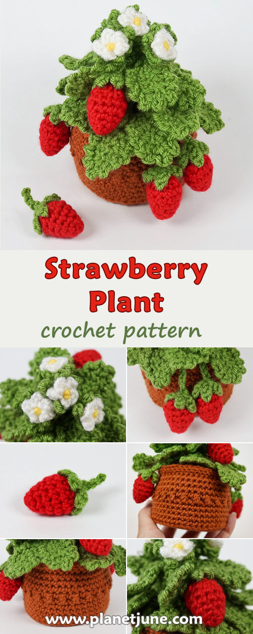 Strawberry Plant crochet pattern by PlanetJune
