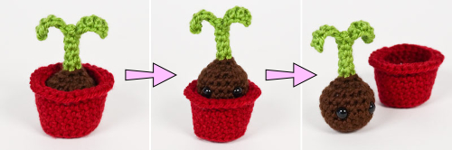 PocketAmi Plant Pals crochet pattern by PlanetJune