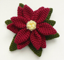 crocheted poinsettia