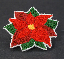 punchneedle poinsettia by planetjune