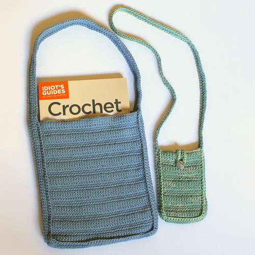 Crochet Purse/Handbag with Strap, Fringe, Pocket, Black | eBay