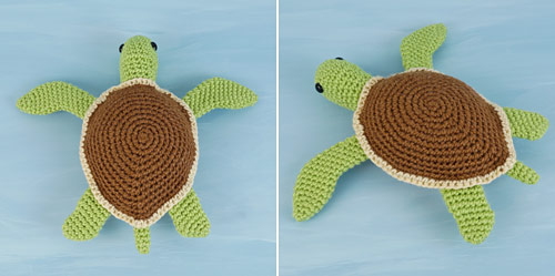 Simple-Shell Sea Turtle crochet pattern by PlanetJune