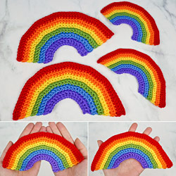 happy rainbows crochet pattern by planetjune