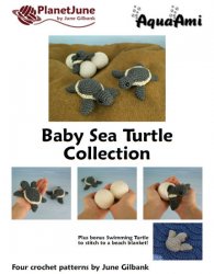 (image for) Baby Sea Turtle Collection: FOUR amigurumi crochet patterns