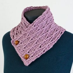 (image for) Diamond Lattice Neckwarmer crochet pattern