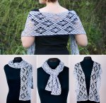 (image for) Diamond Flowers Scarf Wrap crochet pattern