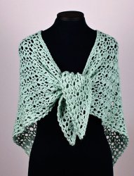 (image for) Climbing Eyelets Triangular Shawl crochet pattern