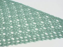 (image for) Climbing Eyelets Triangular Shawl crochet pattern