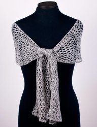(image for) Banded Lace Wrap crochet pattern