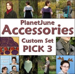 (image for) PlanetJune Accessories CUSTOM SET (pick any 3) crochet patterns