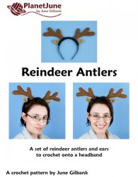 (image for) Reindeer Antlers crochet pattern (headband costume)