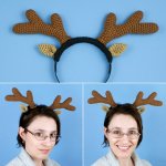 (image for) Reindeer Antlers crochet pattern (headband costume)