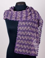 (image for) Rippled Lace Rectangular Shawl crochet pattern