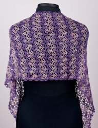 (image for) Rippled Lace Rectangular Shawl crochet pattern