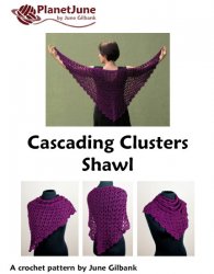 (image for) Cascading Clusters Shawl crochet pattern