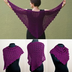 (image for) Cascading Clusters Shawl crochet pattern