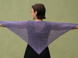 (image for) Cozy Mesh Triangular Shawl crochet pattern