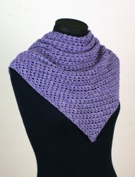 (image for) Cozy Mesh Triangular Shawl crochet pattern
