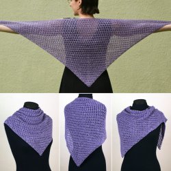 (image for) Cozy Mesh Triangular Shawl crochet pattern