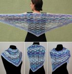 (image for) Palm Leaves Triangular Shawl crochet pattern