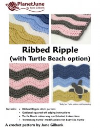 (image for) Ribbed Ripple/Turtle Beach blanket DONATIONWARE crochet pattern