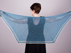 (image for) Half-Hexagon Shawl crochet pattern