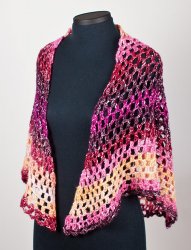(image for) Half-Hexagon Shawl crochet pattern